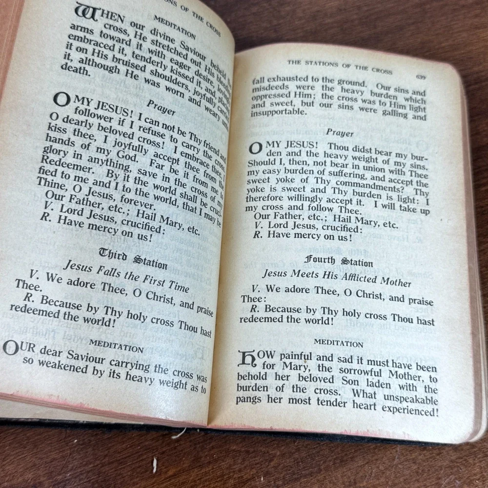 My Prayer Book Happiness in Goodness Father Lasance 1923 Leather Large Type